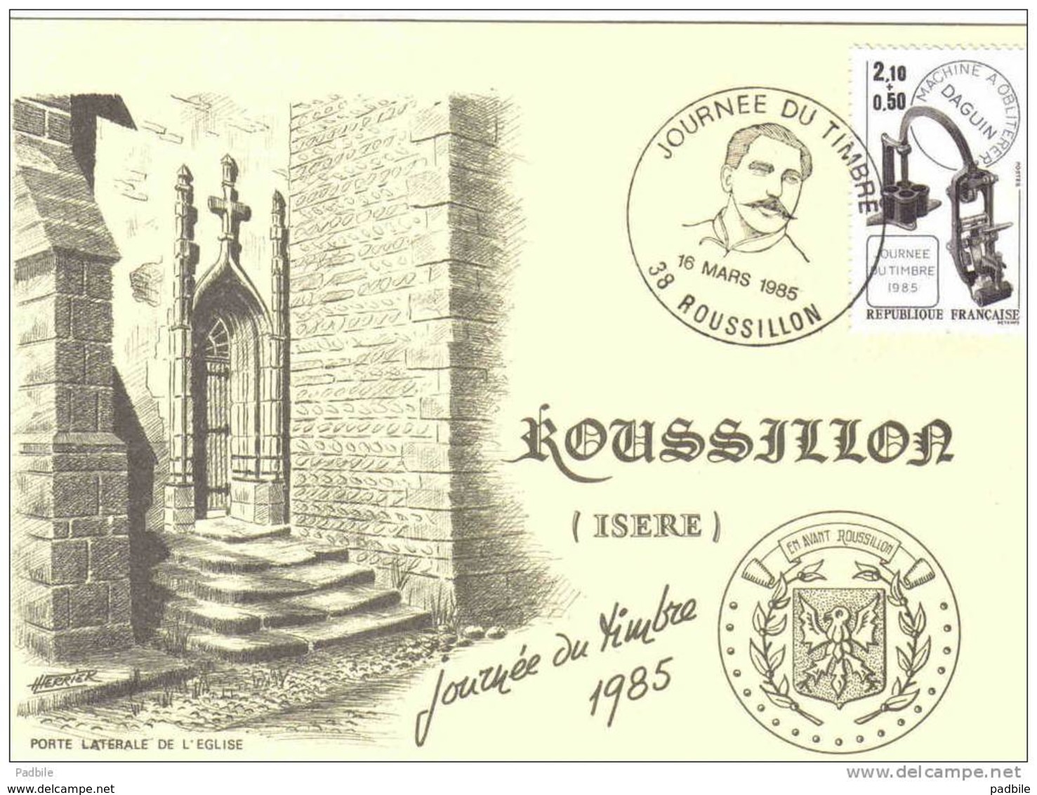 Carte Postale 38. Roussillon Journée Du Timbre 1985 Daguin Trés Beau Plan - Autres & Non Classés