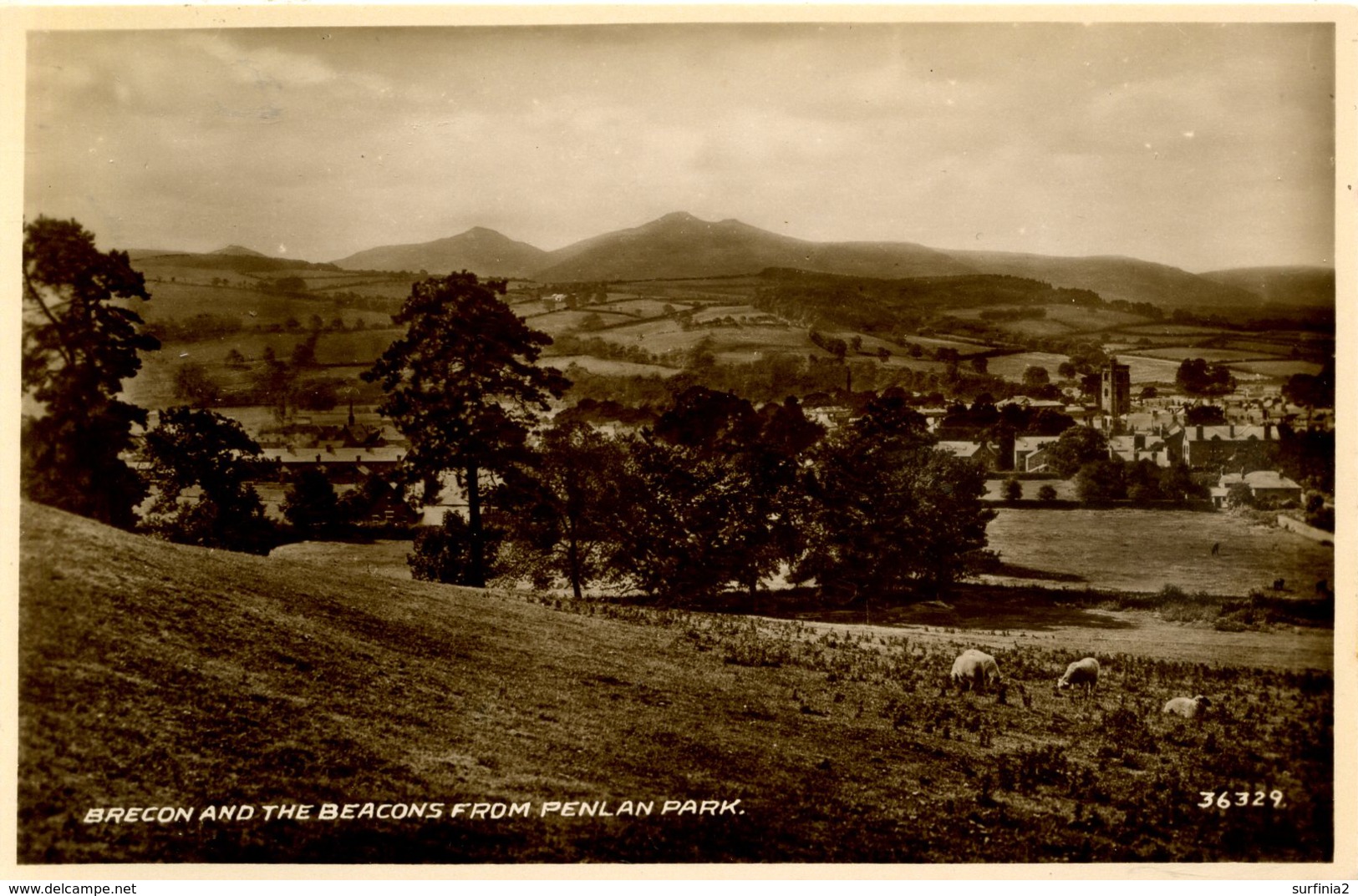 POWYS - BRECON AND THE BEACONS FROM PENLAN PARK RP Gw138 - Breconshire