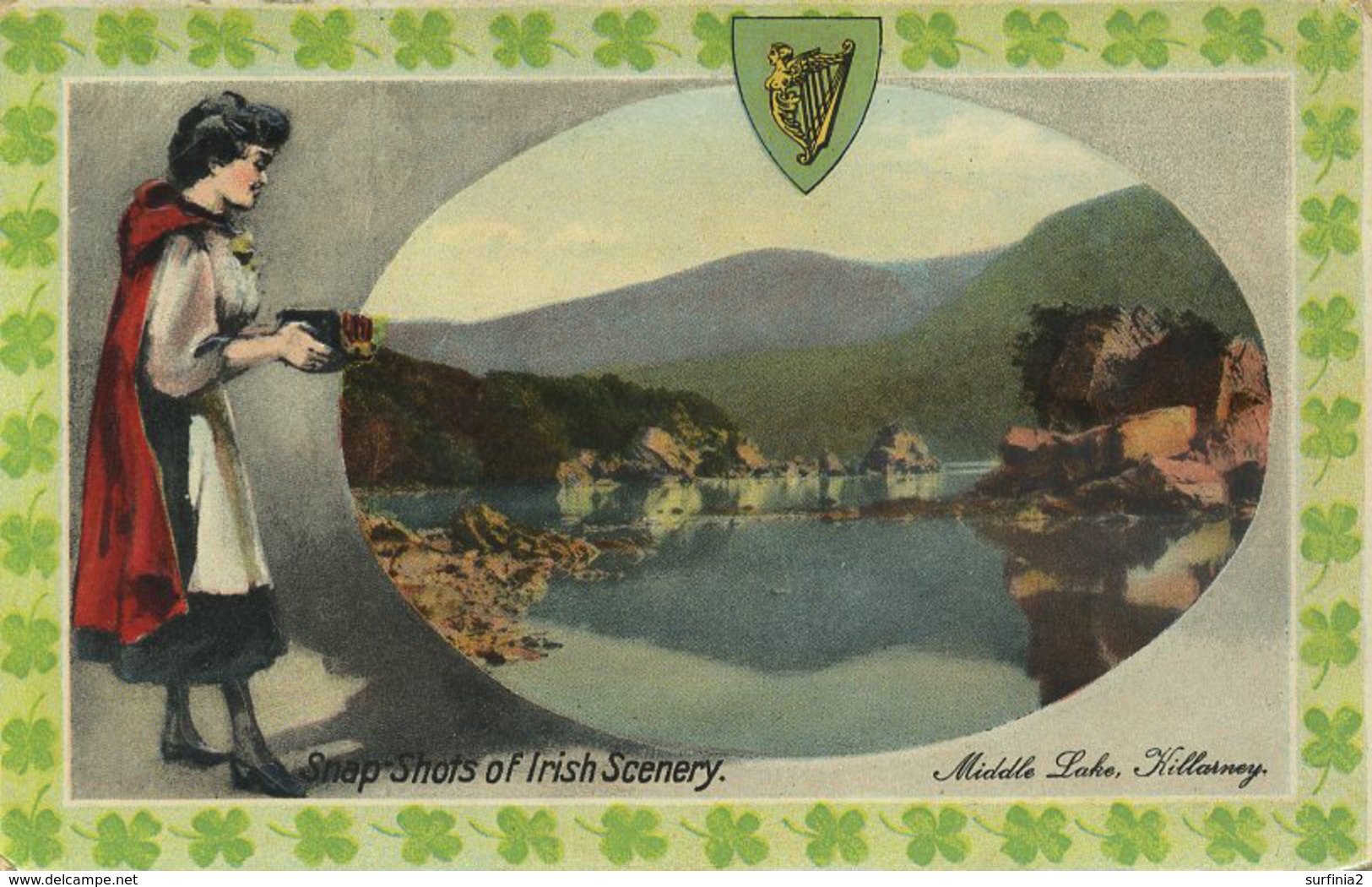 KILLARNEY - MIDDLE LAKE - GIRL WITH CAMERA T318 - Kilkenny