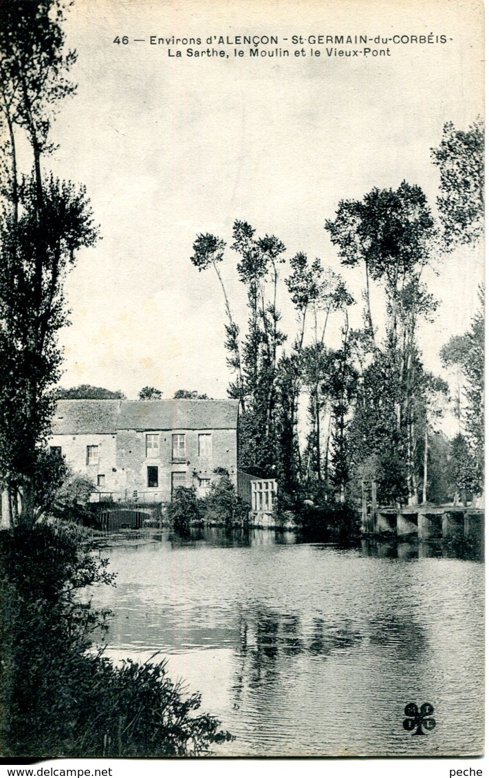 N°4597 T -cpa St Germain Du Cordéis -la Sarthe , Le Moulin Et Le Vieux Pont- - Water Mills