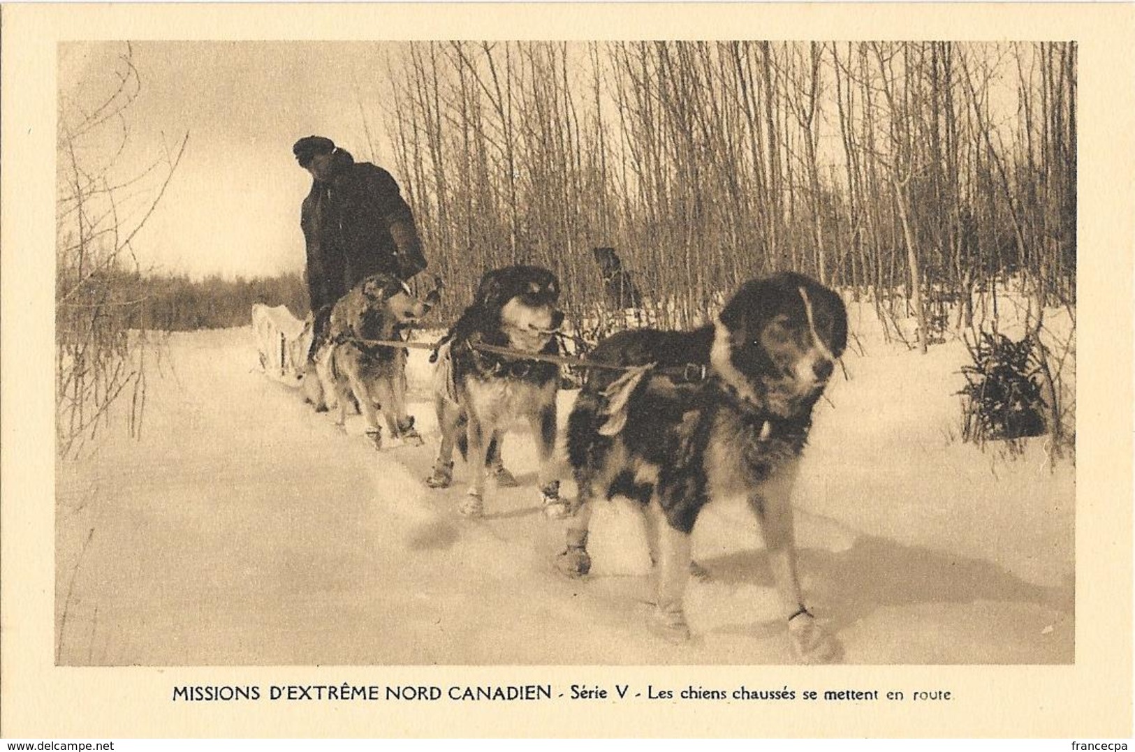 016 - MISSION D'EXTREME NORD CANADIEN - Les Chiens Chaussés Se Mettent En Route - Sonstige & Ohne Zuordnung