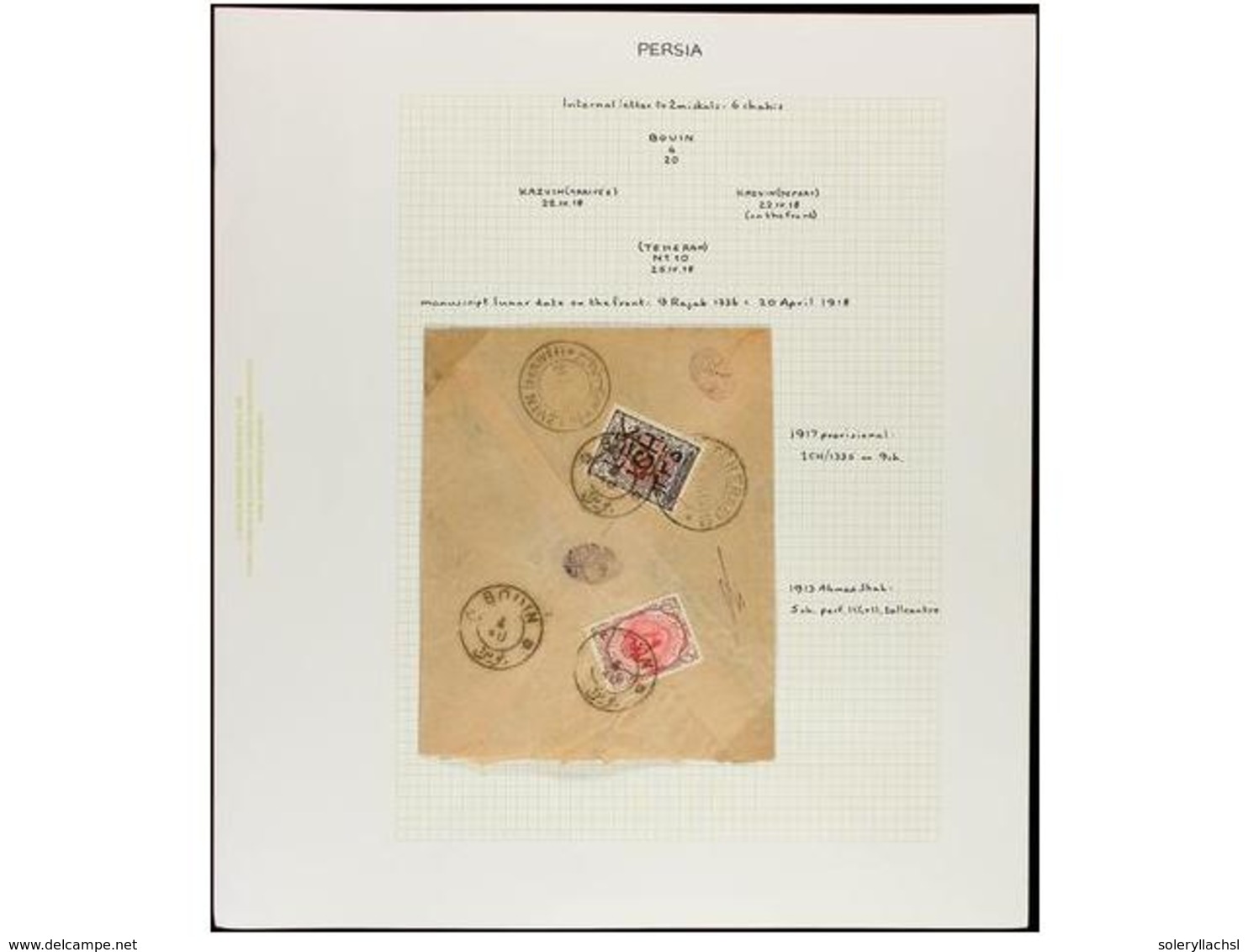 IRAN. 1917-18. Eleven Covers, Diverse Frankings (see Web). - Andere & Zonder Classificatie