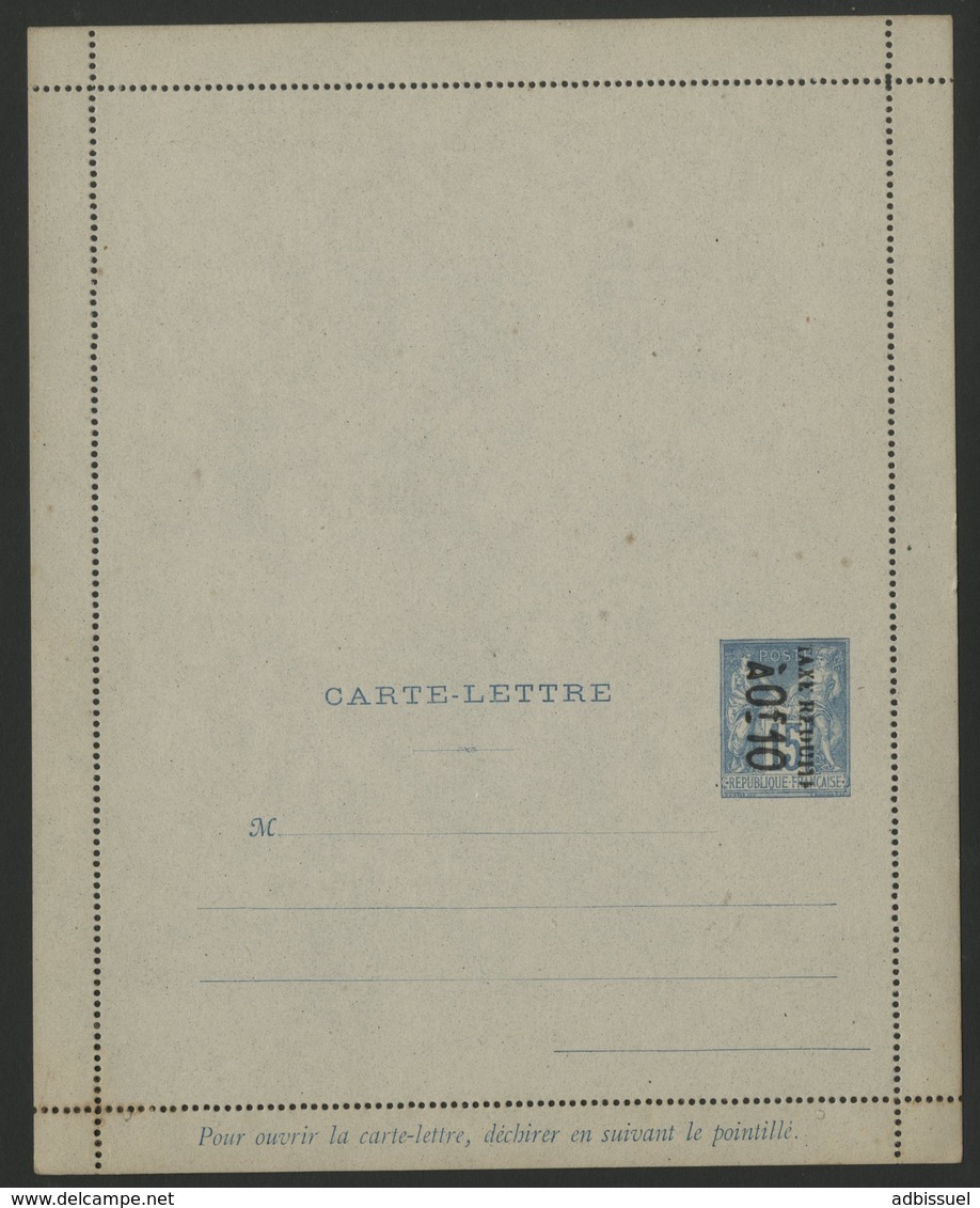 Carte Lettre Neuve NON PLIEE, Type Sage Surchargé "TAXE REDUITE à 0F10" Piquage Au Type A. (N°J11a). TB - Cartoline-lettere