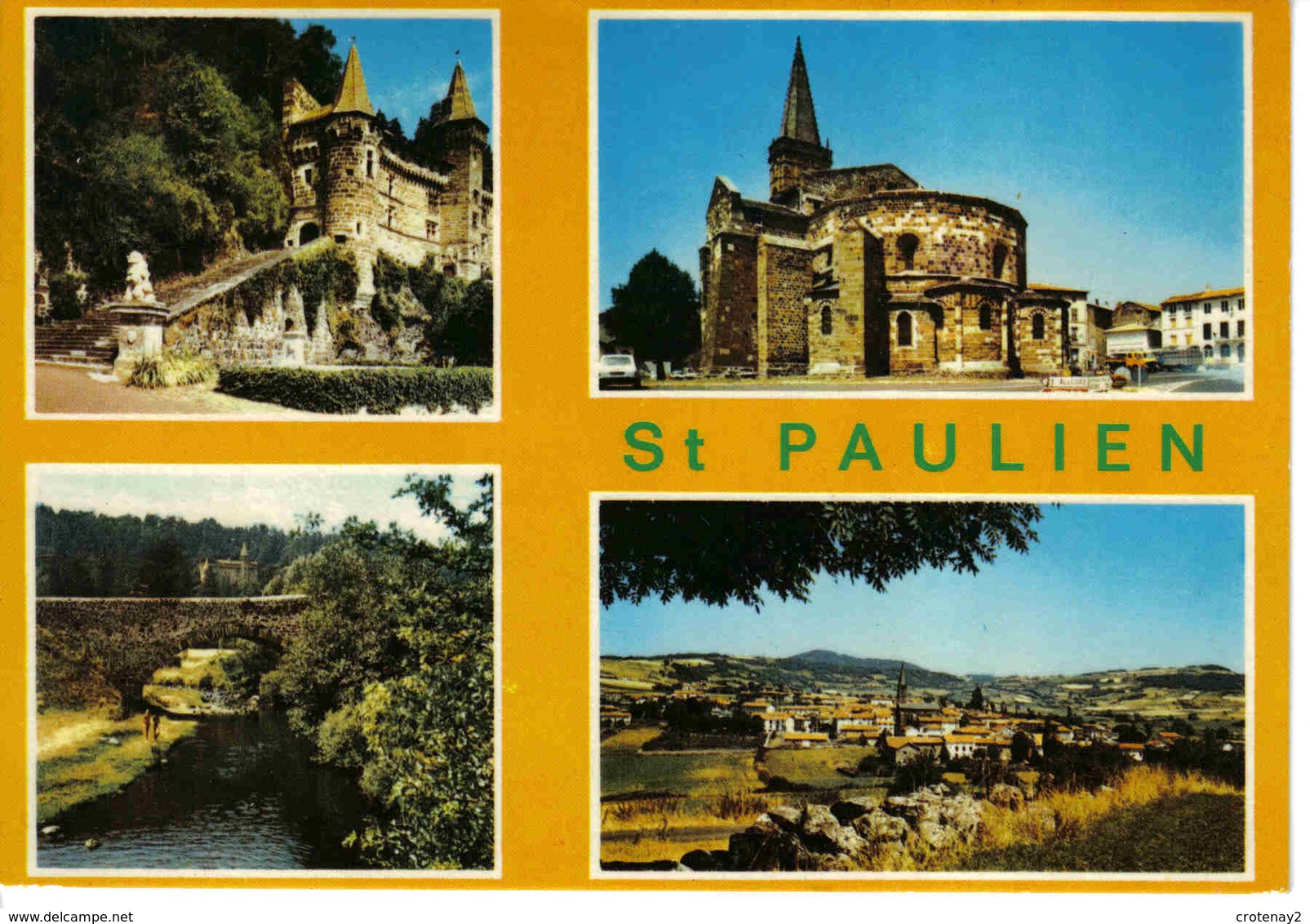 43 Saint St Paulien Vers Le Puy En Velay Château De Rochelambert Vue Générale Eglise VOIR DOS - Le Puy En Velay