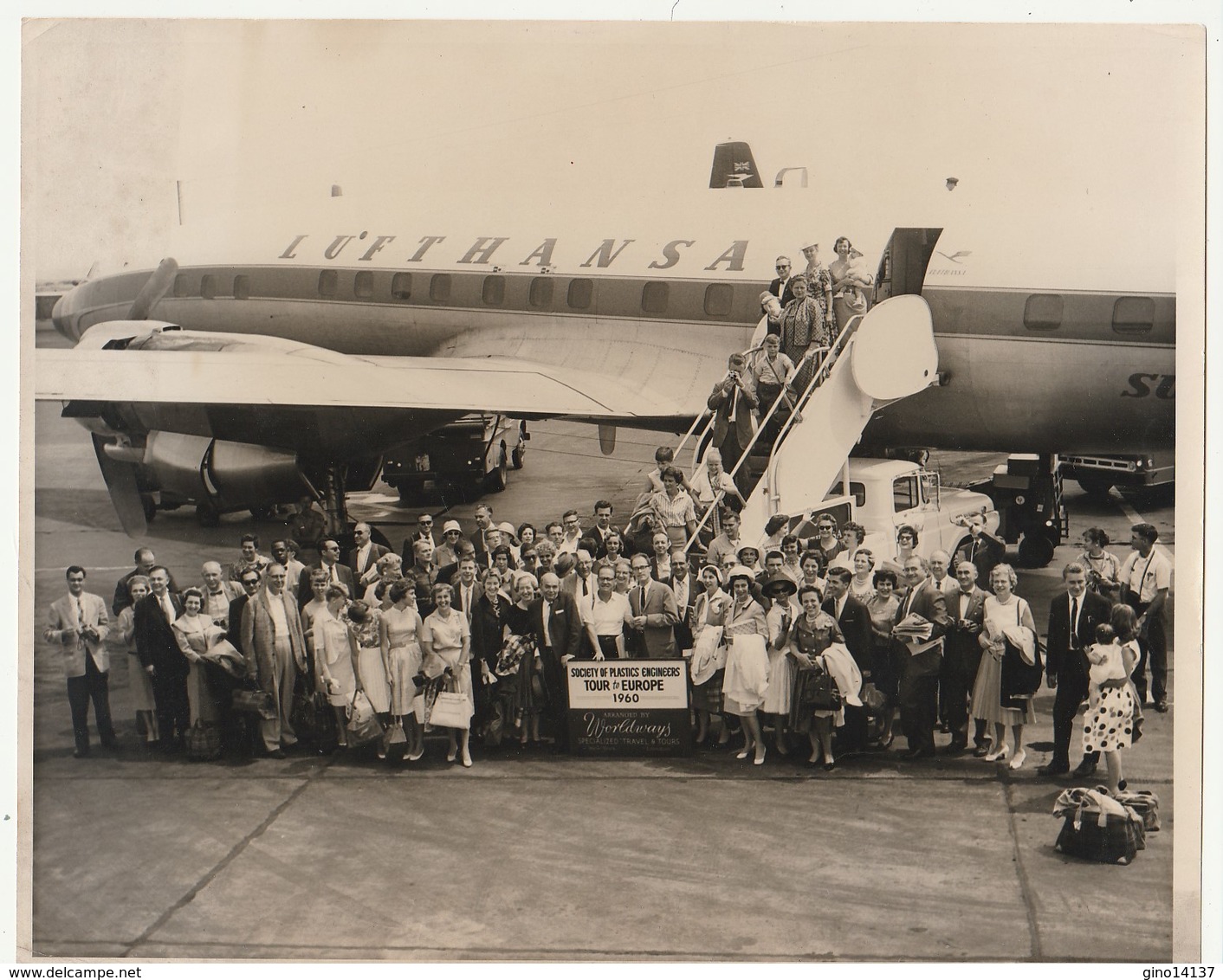 FOTOGRAFIA Del 23 Luglio 1960 Con Giro Propagandistico Della Lufthansa In Europa - Aviazione