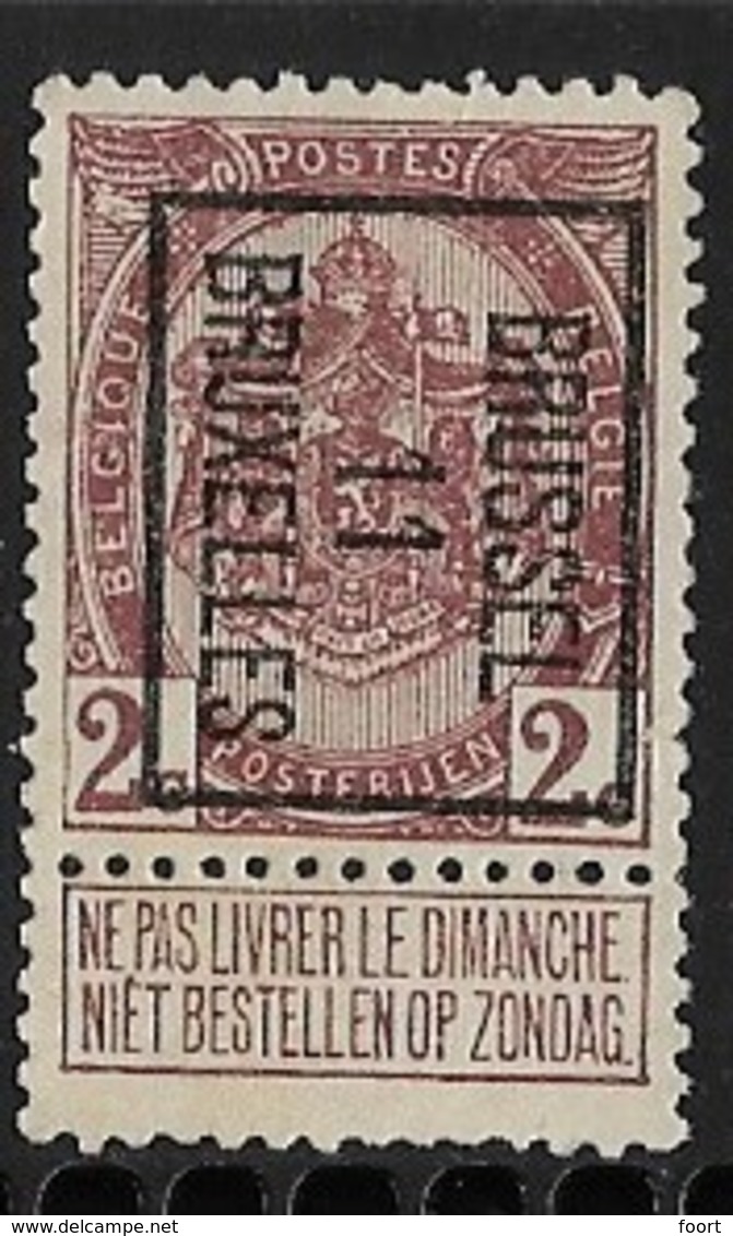 Brussel 1911  Typo Nr. 19B - Sobreimpresos 1906-12 (Armarios)