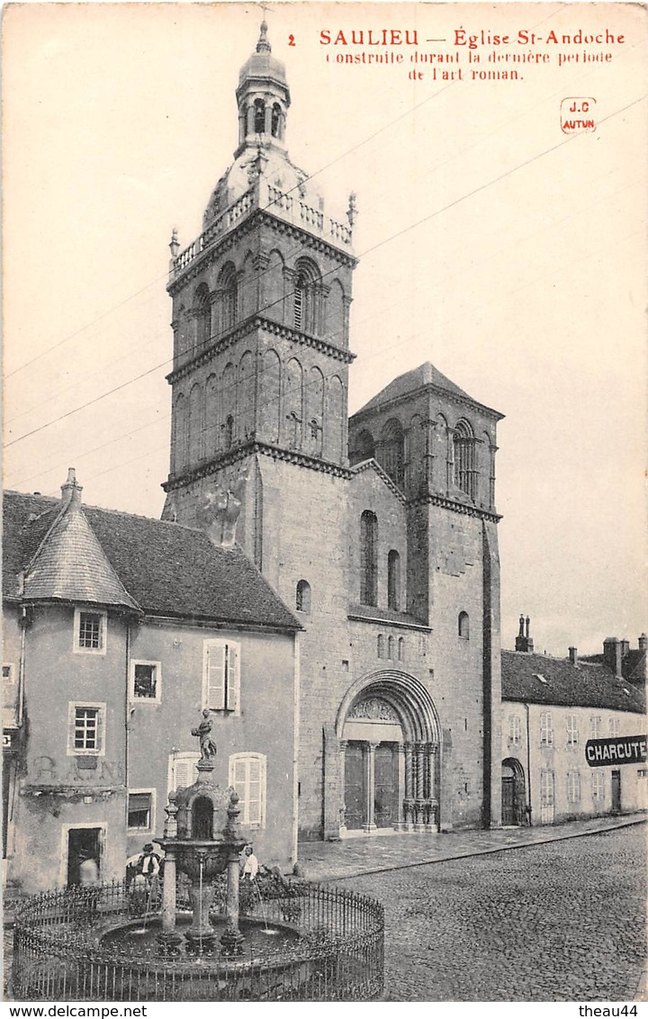 ¤¤   -    SAULIEU    -    Eglise Saint-Andoche   -   Fontaine   -  ¤¤ - Saulieu