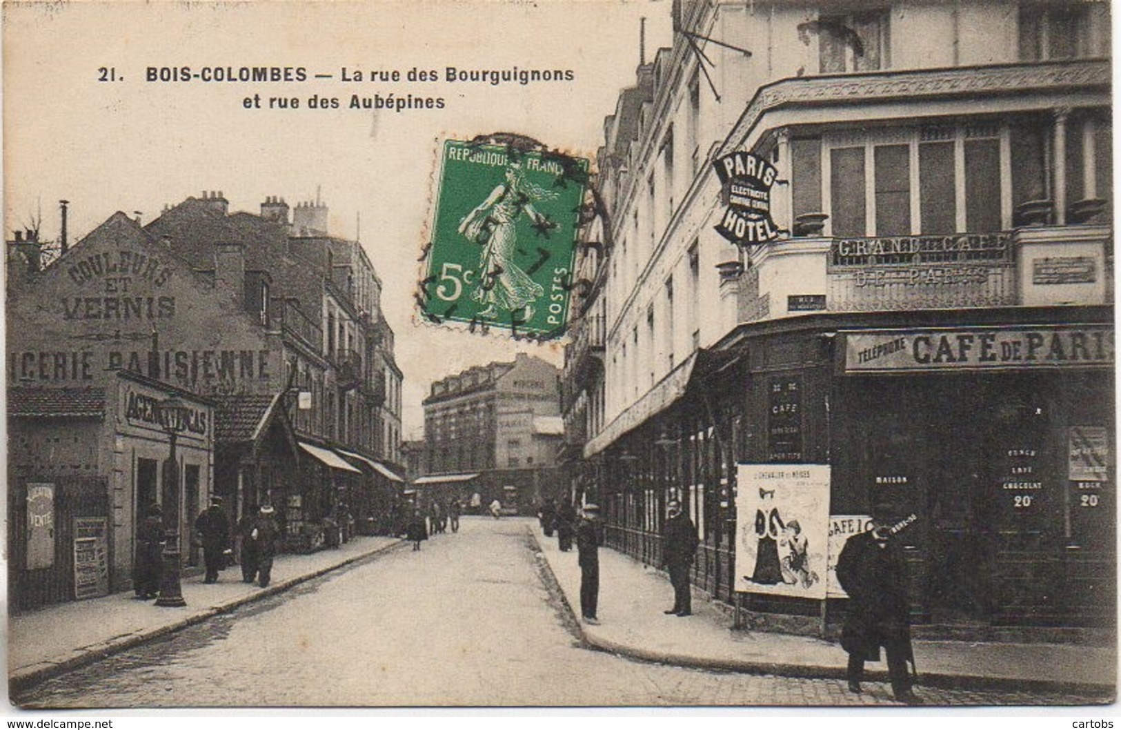 92 BOIS-COLOMBES  La Rue Des Bourguignons Et Rue D'Aubépines - Autres & Non Classés