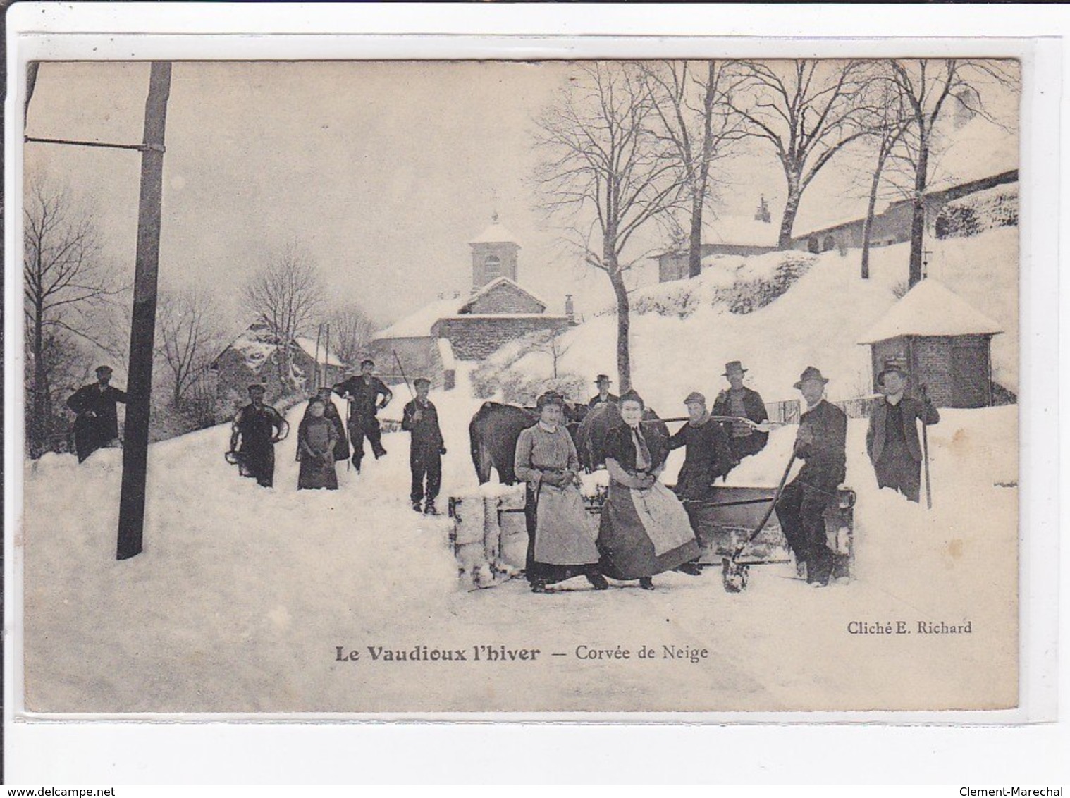 LE VAUDIOUX : Passage D'une Charrue à Neige - (chasse-neige - Corvée) - Très Bon état - Autres & Non Classés