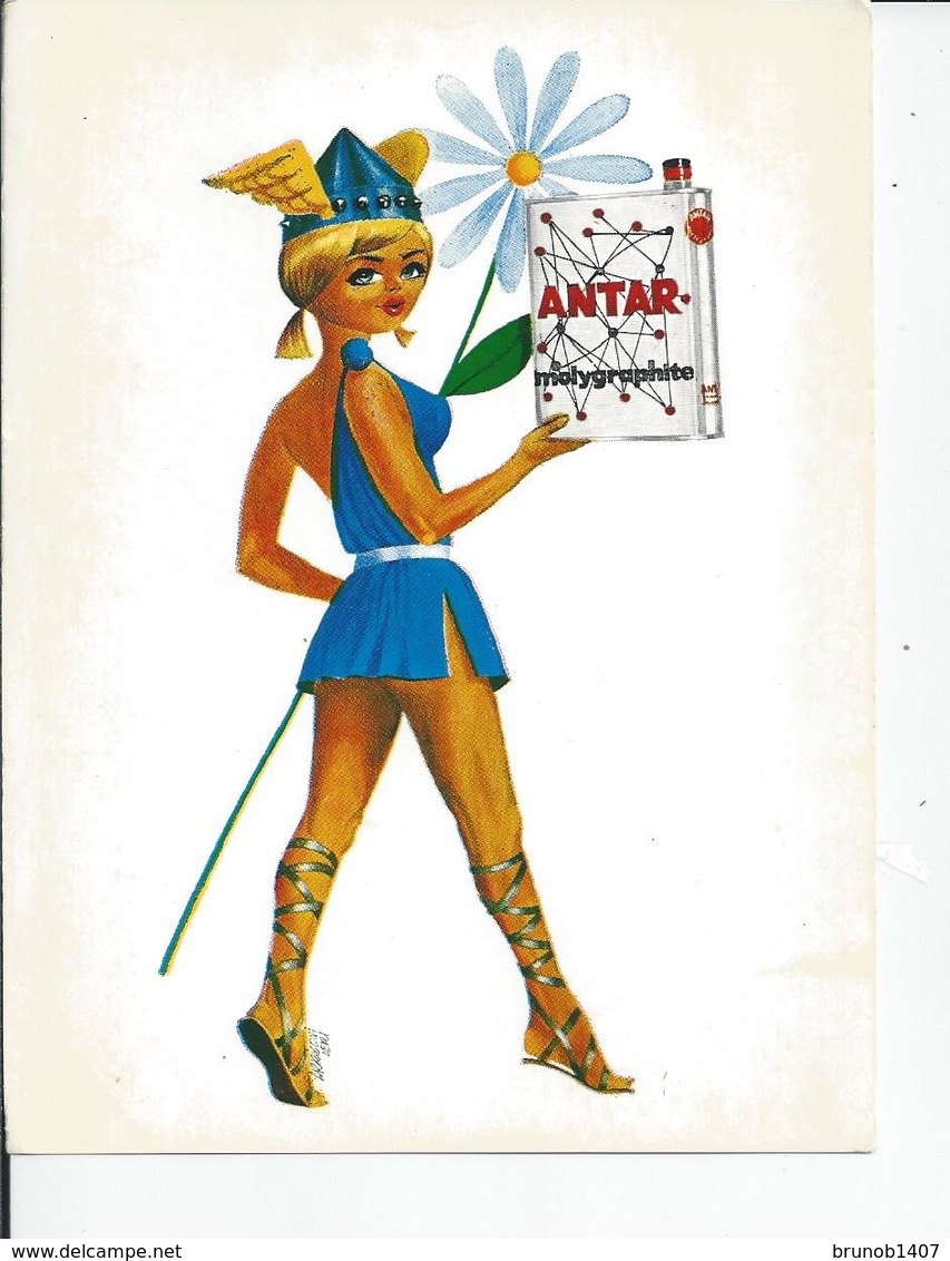 ANTAR  Molygraphite  Tres Belkle Carte De Pub RARE - Werbepostkarten