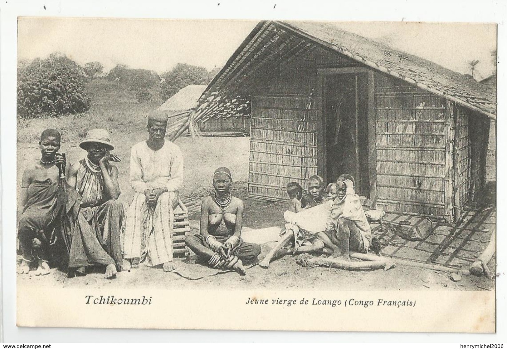 Afrique Congo Français Tchikoumbi Jeune Femme Noire Vierge De Loango - Französisch-Kongo