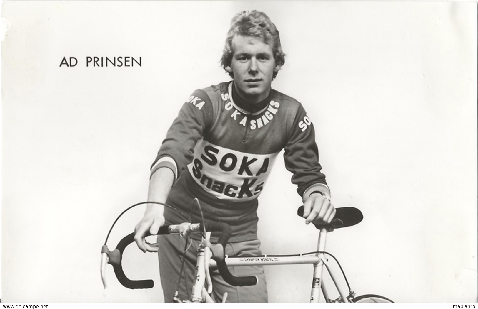 CARTE CYCLISME AD PRINSEN TEAM SOKA 1976 ( DETERIORÉE PARTIE ARRIERE, VOIR PHOTOS DEL ANNONCE ) - Cycling