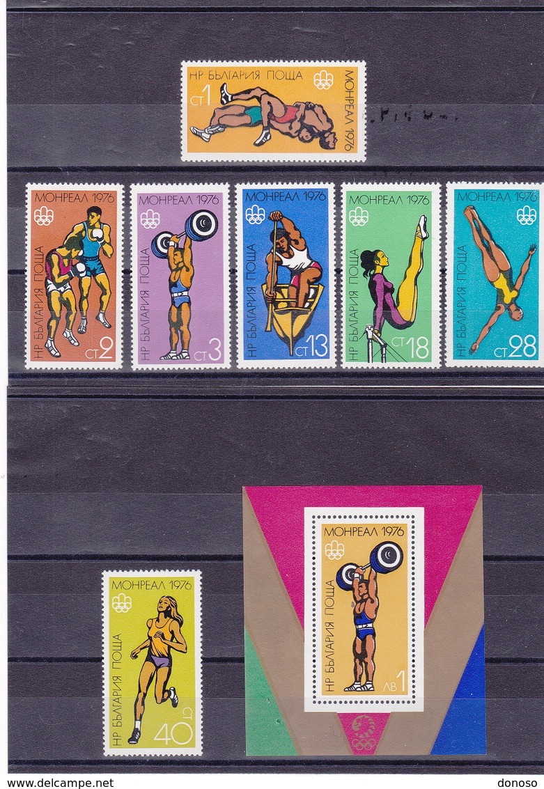 BULGARIE 1976 JEUX OLYMPIQUES DE MONTREAL Yvert 2215-2221 + BF 61 NEUF** MNH - Ungebraucht