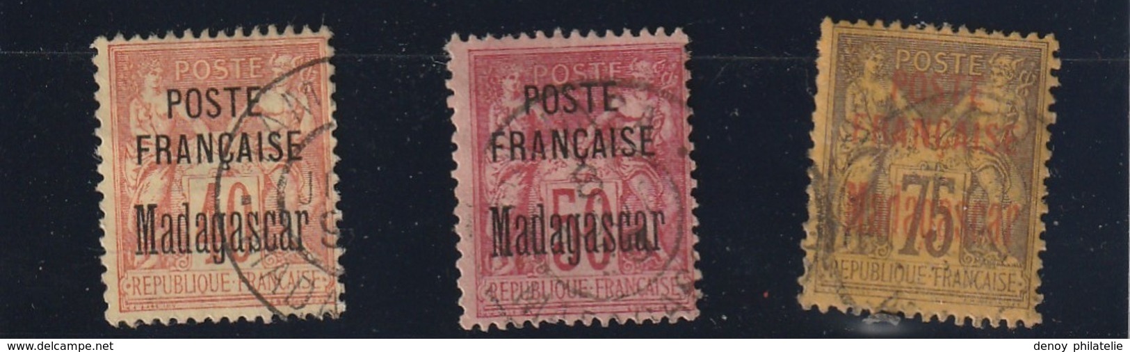 Madagascar N° 17 18 Et 19 Oblitérés Premier Choix - Oblitérés