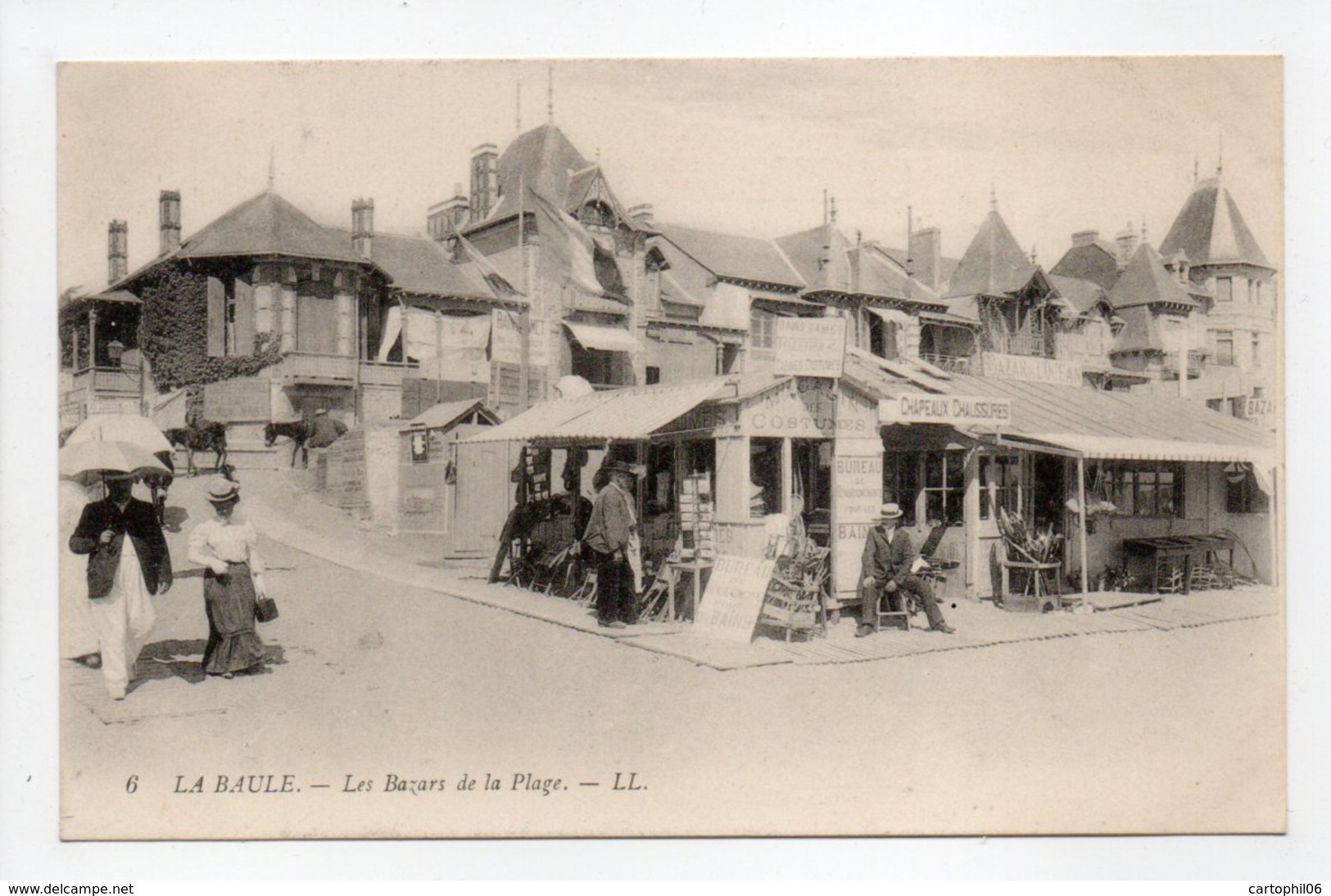 - CPA LA BAULE (44) - Les Bazars De La Plage (belle Animation) - Editions Lévy N° 6 - - La Baule-Escoublac