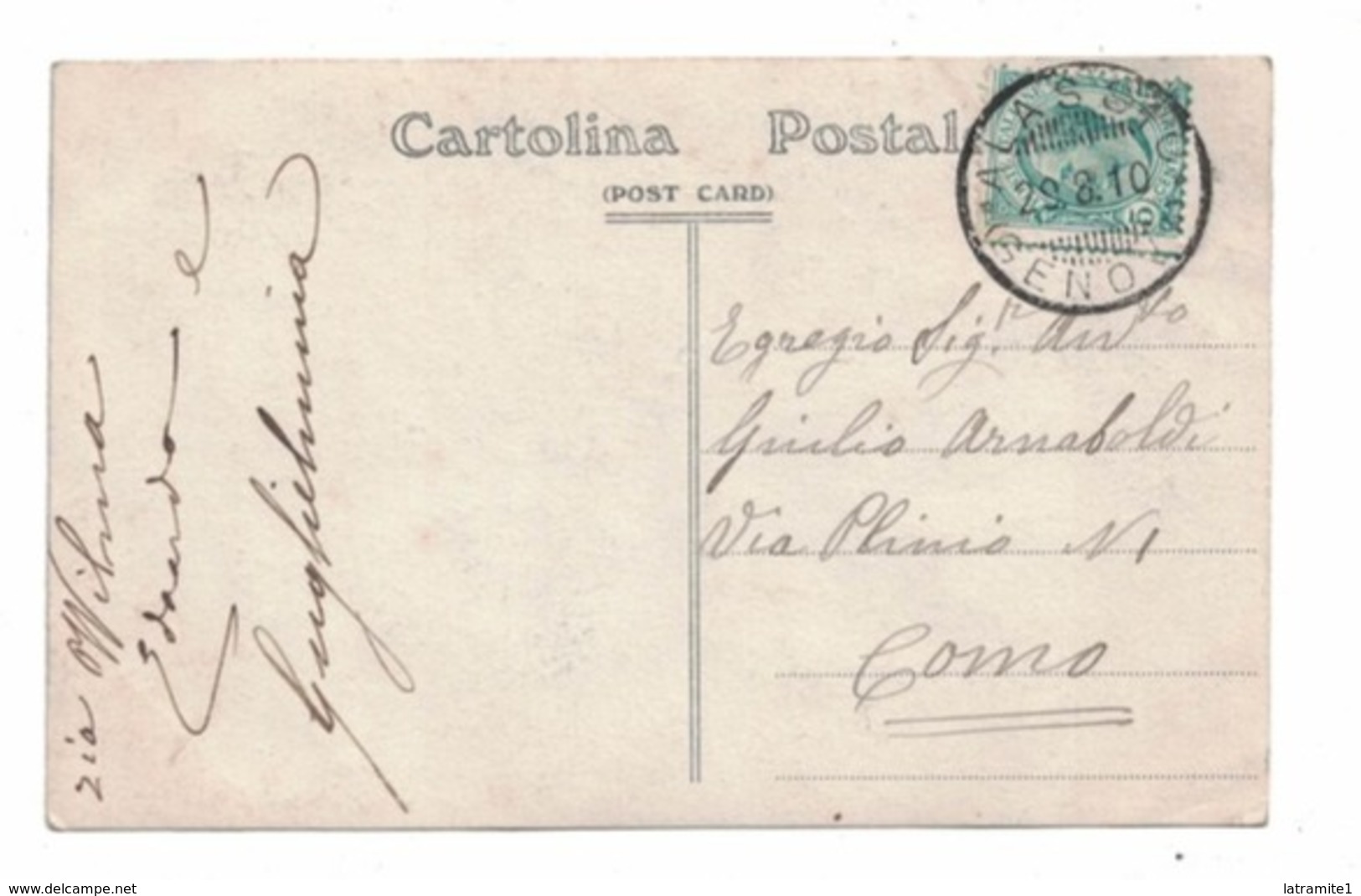 CARTOLINA POSTALE Alassio Agosto 1910 Esercitazione Di Sbarco Della Squadra Mediteraneo Alla Presenza Dell'Amm Bettolo - Cagliari