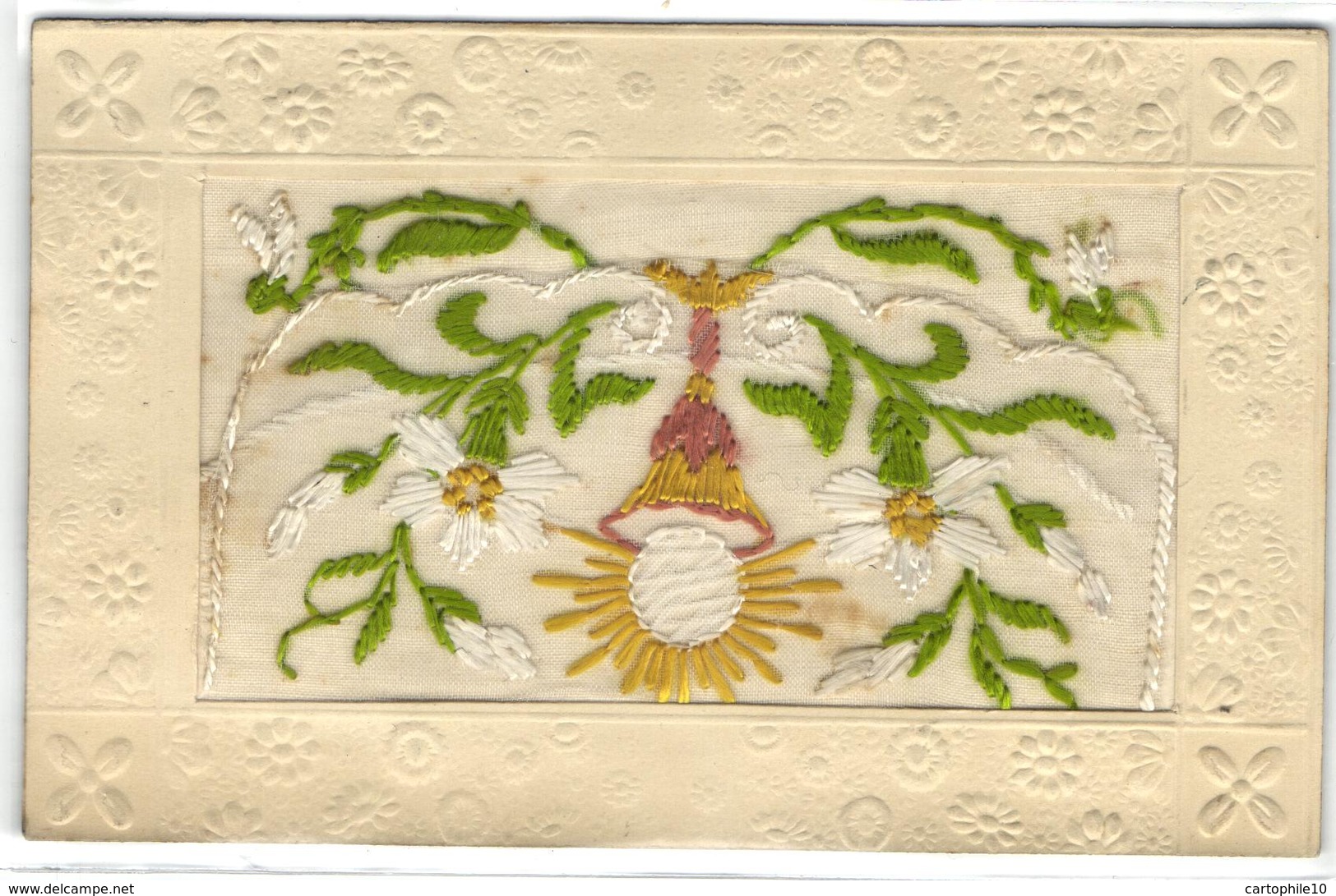 BELLE CARTE BRODEE       BONNE ANNEE - Embroidered
