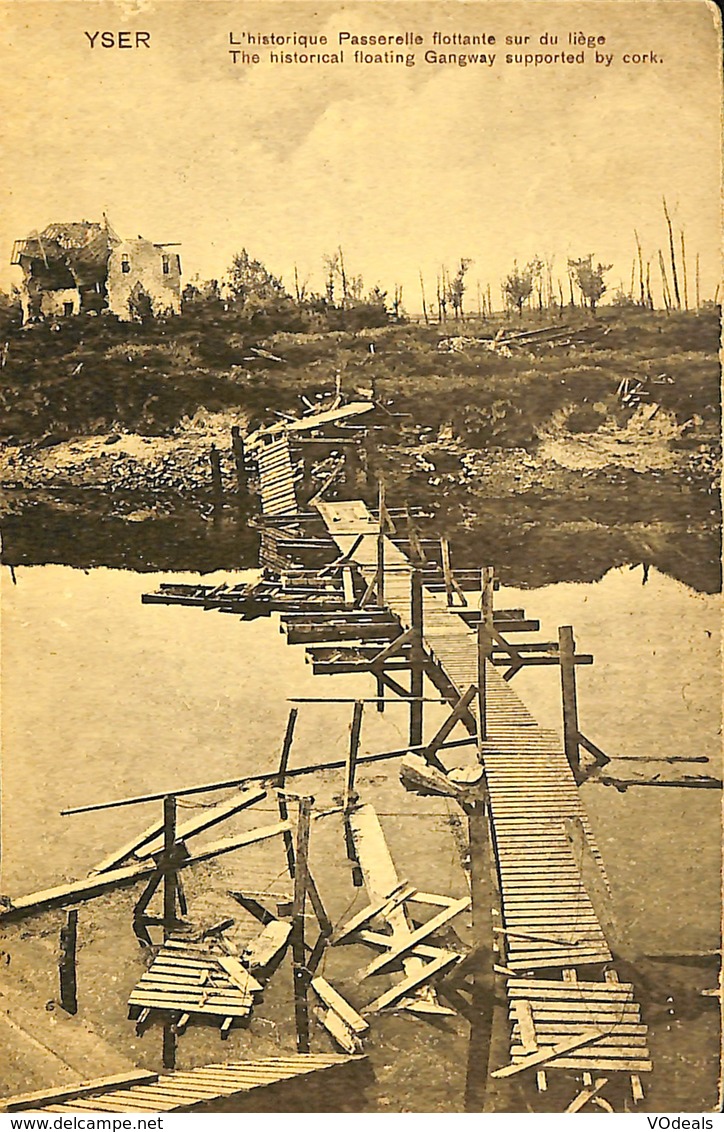 CPA - Belgique - Yser - L'historique Passerelle Flottante Sur Du Liège - Nieuwpoort