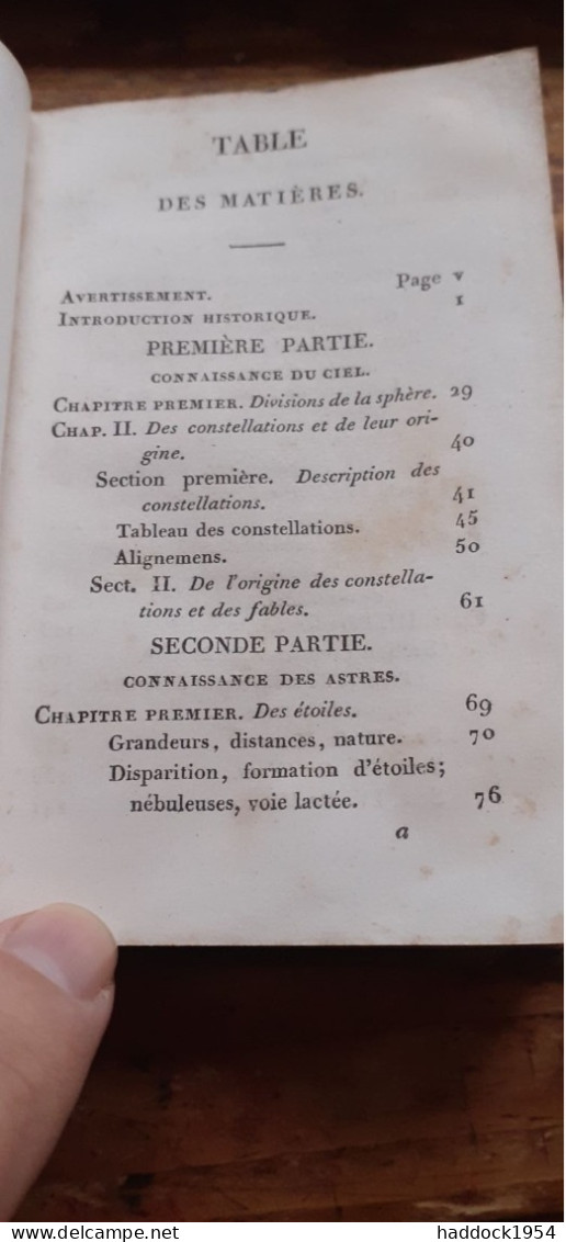 Résumé Complet D'astronomie BAILLY Encyclopédie Portative 1825 - Sterrenkunde