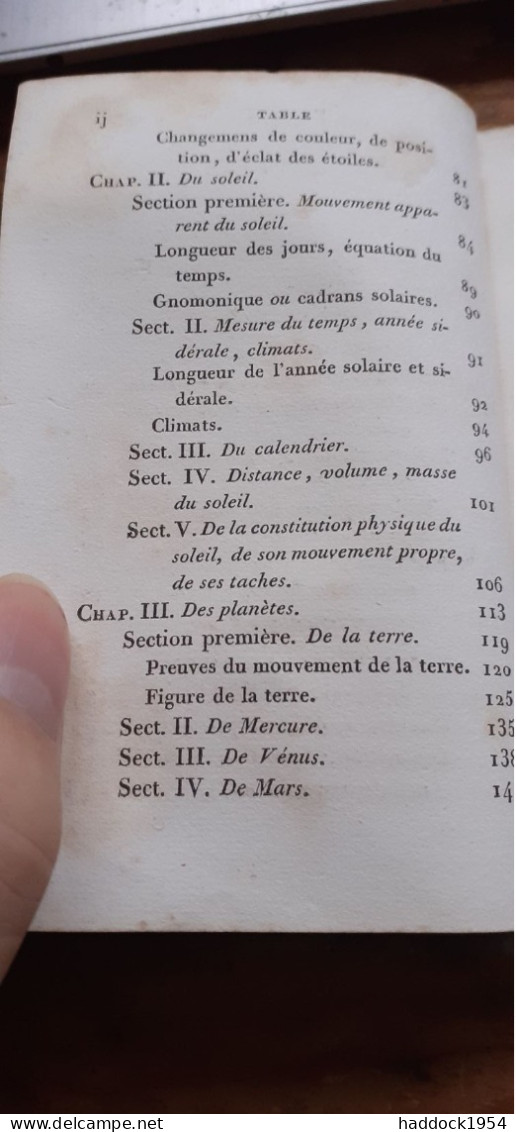 Résumé Complet D'astronomie BAILLY Encyclopédie Portative 1825 - Sterrenkunde