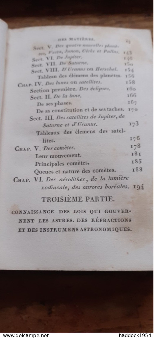 résumé complet d'astronomie BAILLY encyclopédie portative 1825