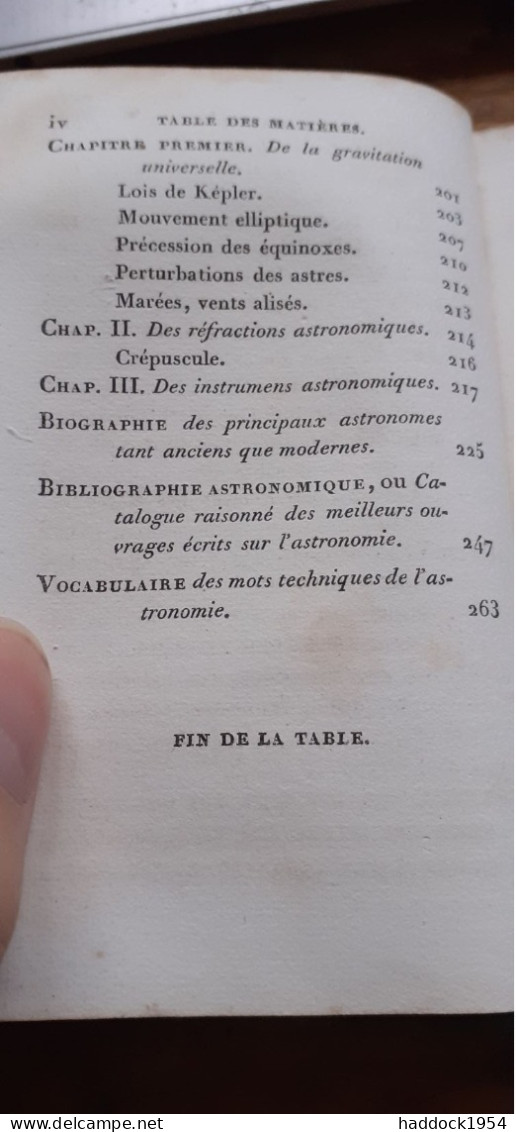 résumé complet d'astronomie BAILLY encyclopédie portative 1825