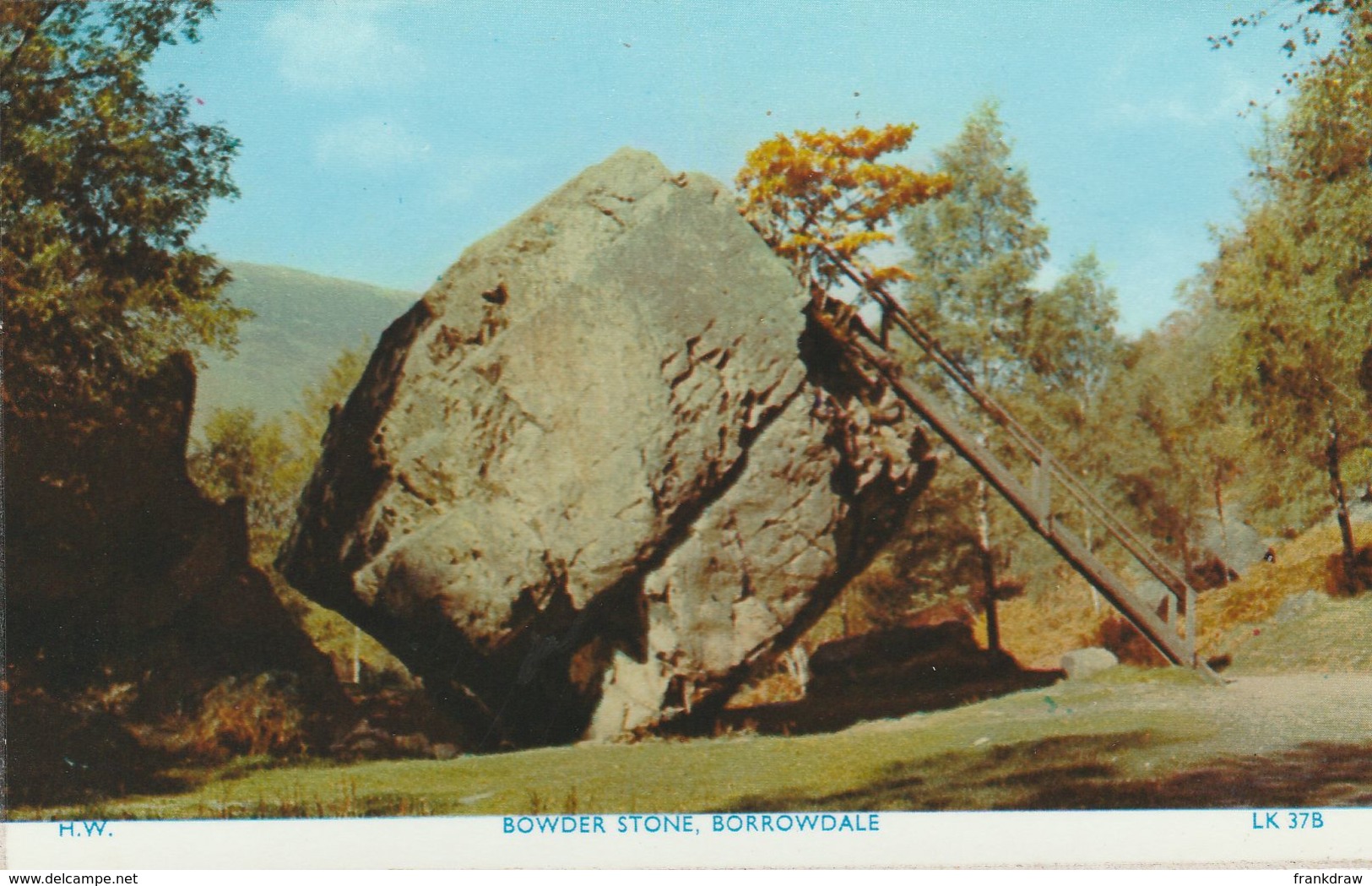 Postcard - Bowder Stone, Borrowdale  - Card No.Lk37b Unused Very Good - Unclassified