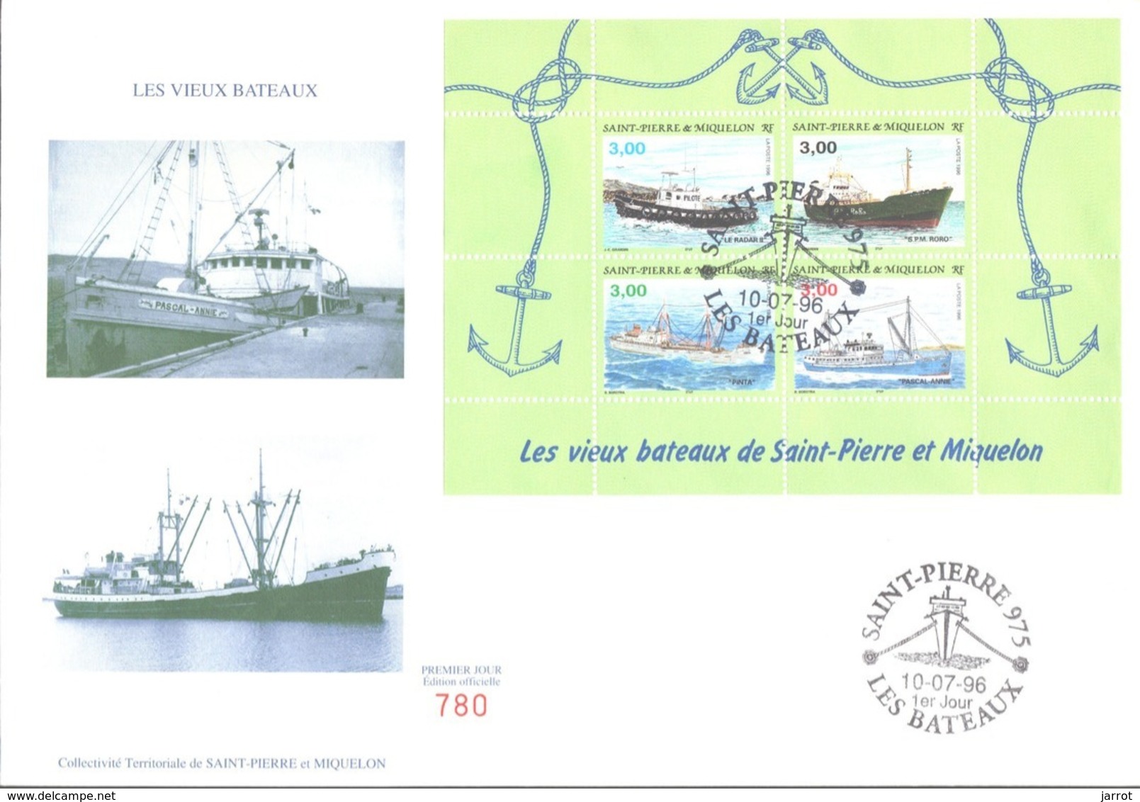 Bloc N° 5 Les Vieux Bateaux - FDC