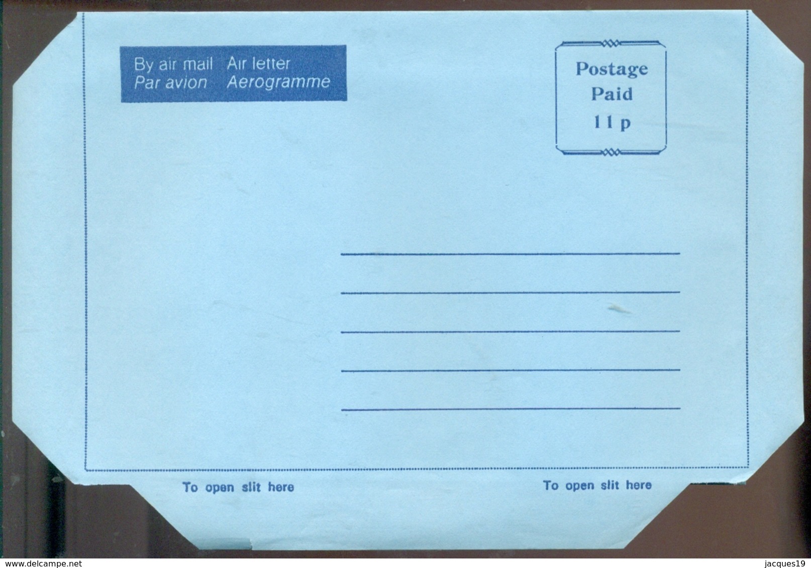 Falkland Islands Aerogramme 11 P Unused - Falkland