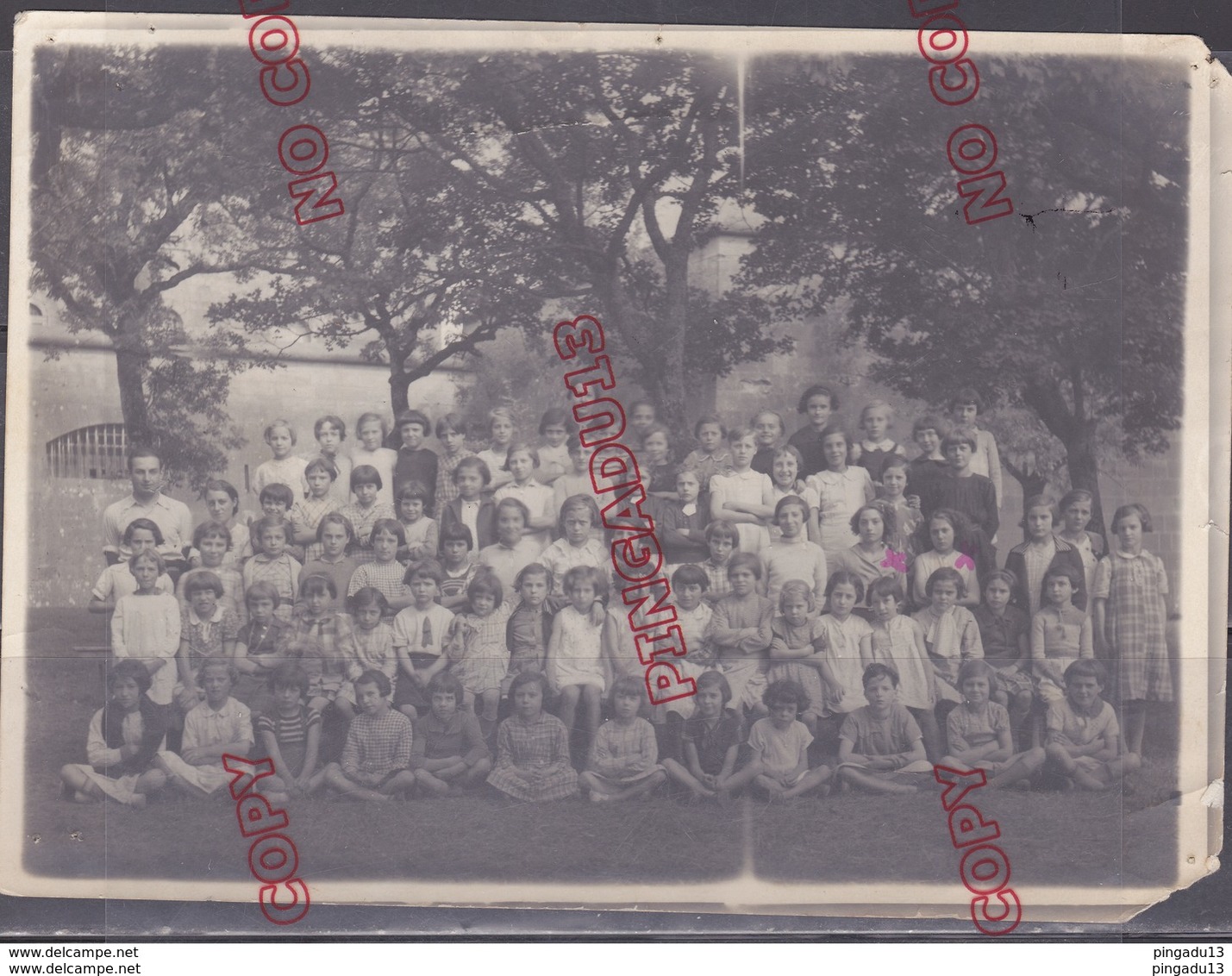 Au Plus Rapide Photo De Classe ? De Patronage ? 17 Août 1938 Photographe Morel Cludiaus Besançon Doubs Les Chaprais ?? - Personnes Anonymes