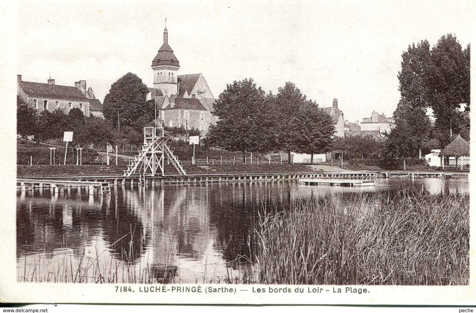 N°4639 T -cpa Luché Pringé -les Bords Du Loir -la Plage- - Luche Pringe