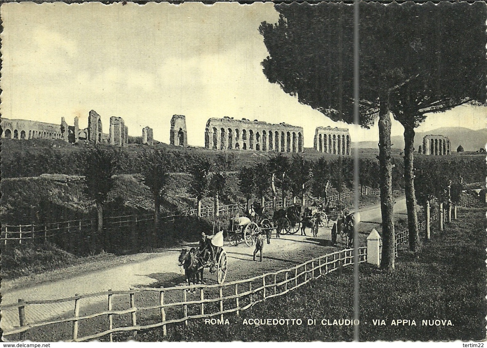 ( ROME )( ATTELAGE )'( TRANSPORT ) AQUEDUC DE CLAUDE SUR LA VIA APPIA NUEVA - Transportes