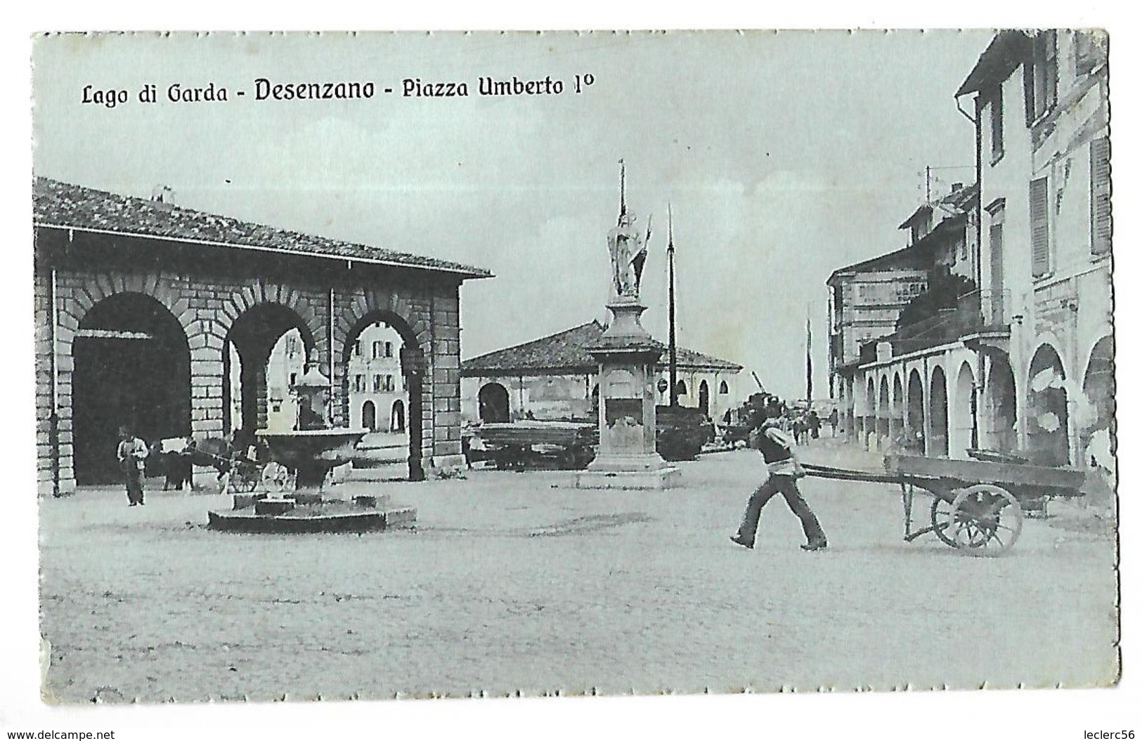 ITALIE DESENZANO PIAZZA UMBERTO 1er CPA 2 SCANS - Altri & Non Classificati