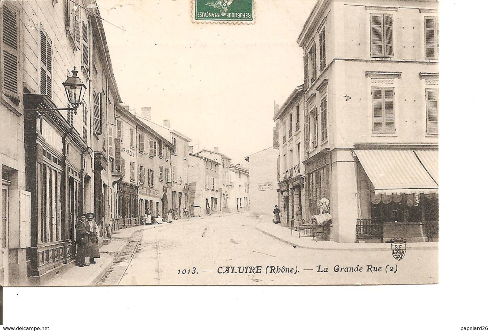 RHONE  CALUIRE LA GRANDE RUE ANIMEE ECRITE - Caluire Et Cuire