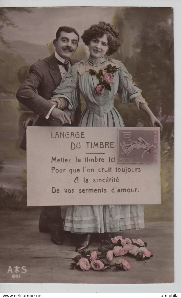 CBPN192/ TP 137 S/CP Fantaisie Langage Du Timbre 'Semeuse' C.Fortune Henri-Chapelle > Froidthier - Fortune (1919)