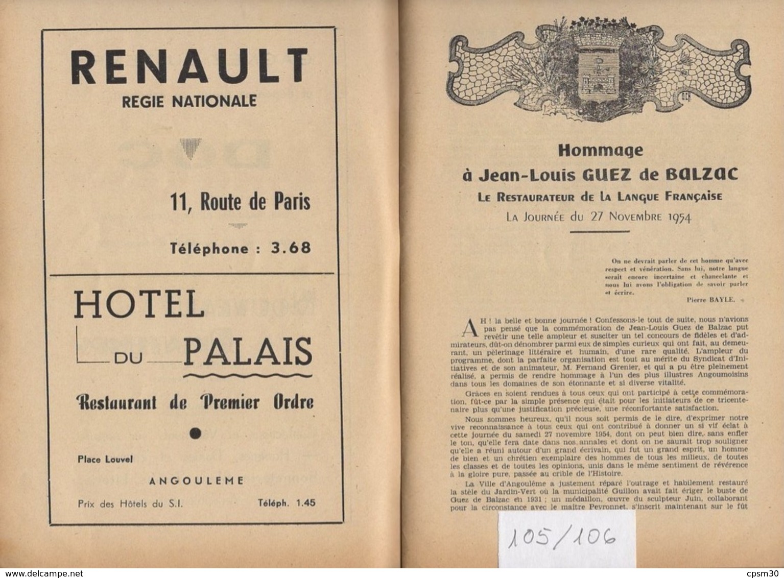 Revues "La Charente Touristique" Six Revues N° 105, 111, 117, 118, 120 Et 123, 1955 à 1959 - Poitou-Charentes