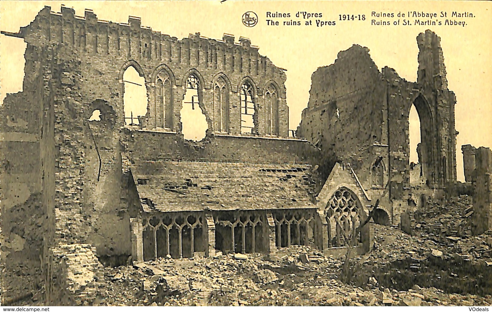 CPA - Belgique - Ieper - Ypres - Ruines De L'Abbaye St Martin - Ieper