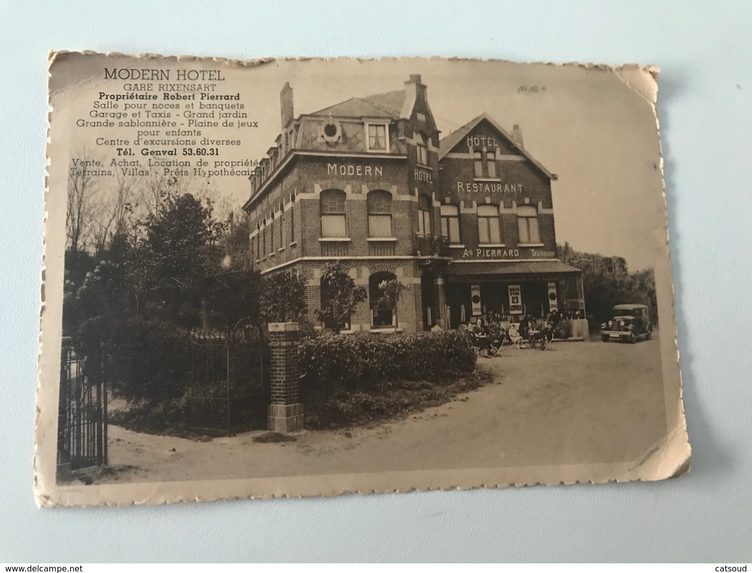 Carte Postale Ancienne  MODERN HOTEL GARE RIXENSART  Propriétaire Robert Pierrard - Rixensart