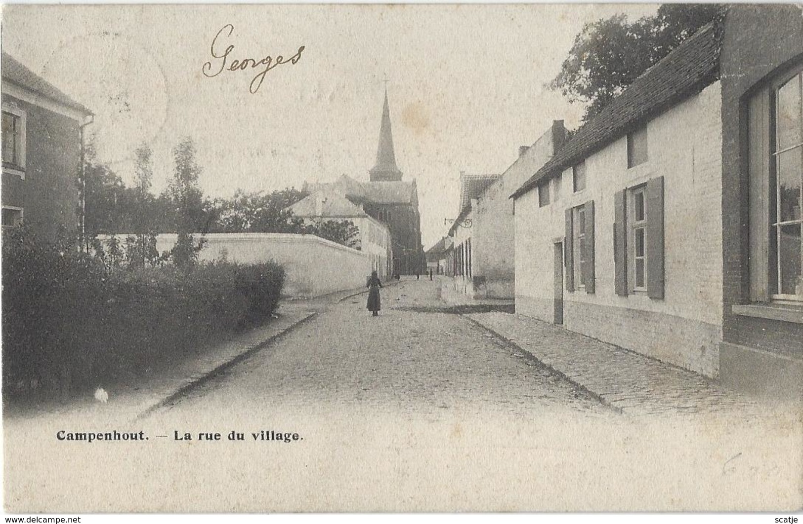 Campenhout.   -   La Rue Du Village.    -    Diest  1905  Naar   Gand - Kampenhout