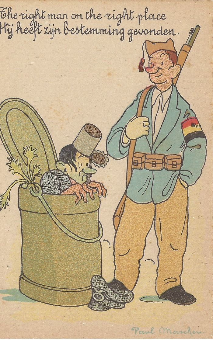 Carte Humoristique Guerre 40-45 Illustrateur Paul Marcken - 1914-18