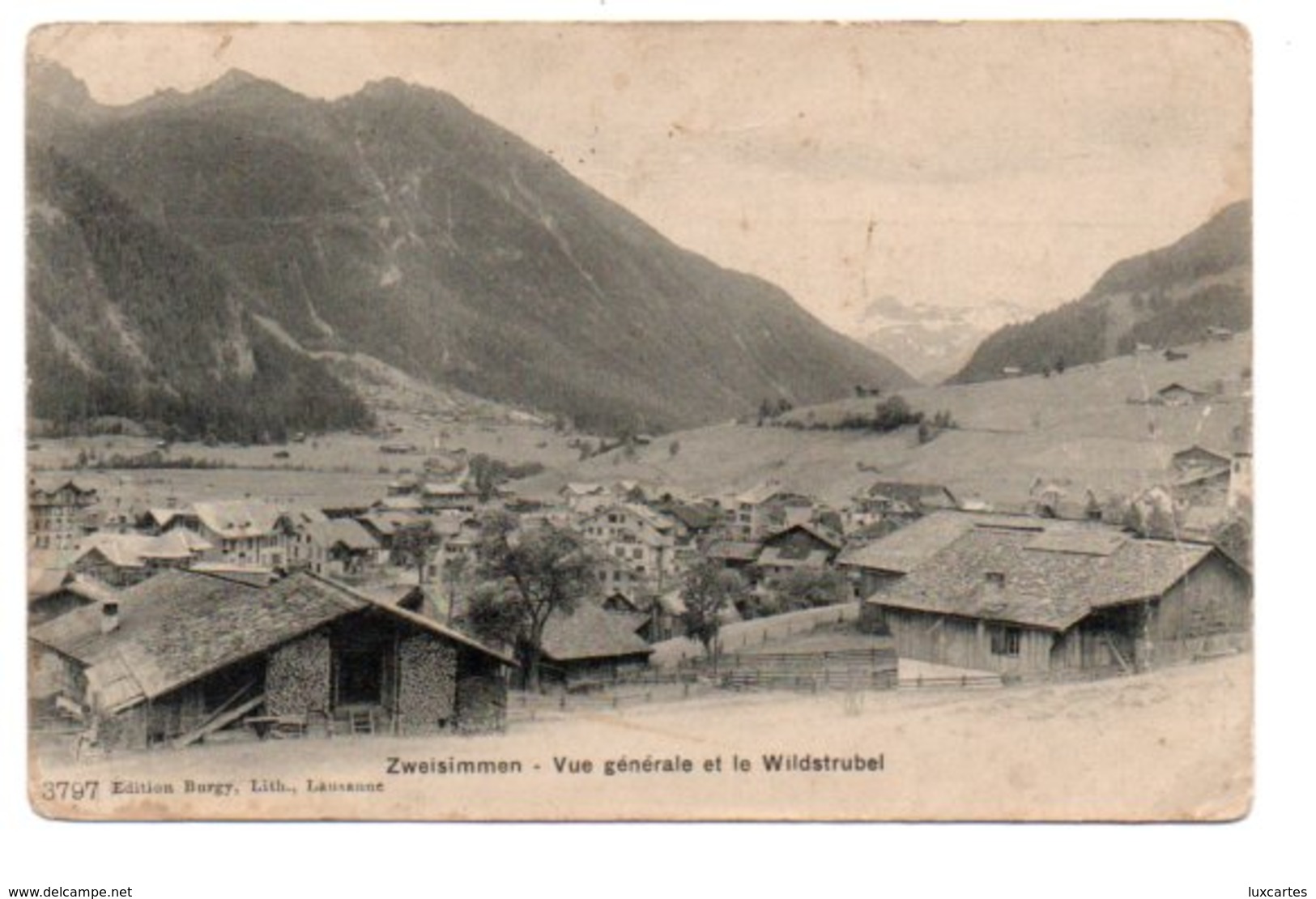 ZWEISIMMEN. VUE GENERALE ET LA WILDSTRUBEL. - Trub