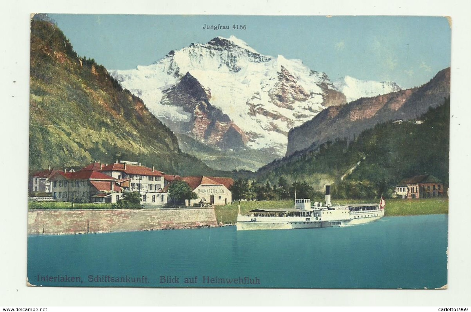 INTERLAKEN - SCHIFFSANKUNFT - BLICK AUF HEIMWEHFLUH - NV FP - Interlaken