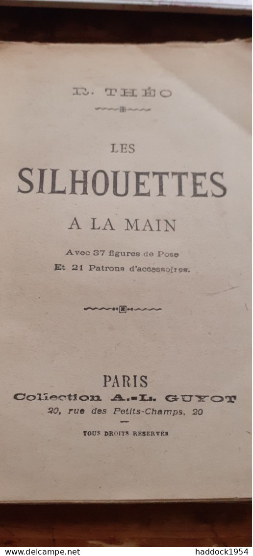 Les Silhouettes à La Main R.THEO Guyot 1880 - Giochi Di Società