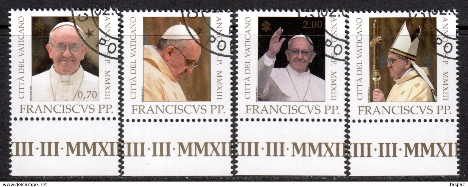 Vatican 2013 Mi# 1766-1769 Used - Pontificate Of Pope Francis - Oblitérés