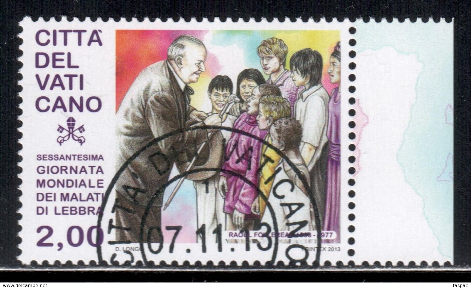 Vatican 2013 Mi# 1789 Used - 60th World Day Of Leprosy - Used Stamps