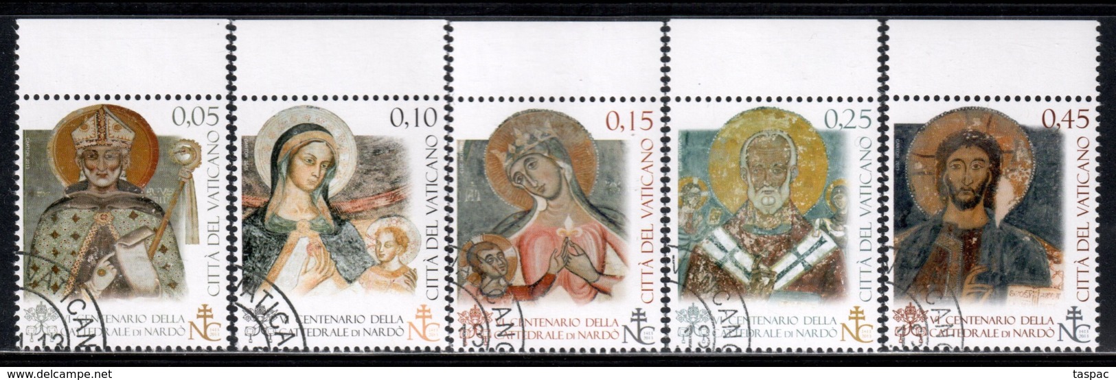 Vatican 2013 Mi# 1784-1788 Used - 7th Cent. Of The Cathedral Of Santa Maria Di Nardo - Usados
