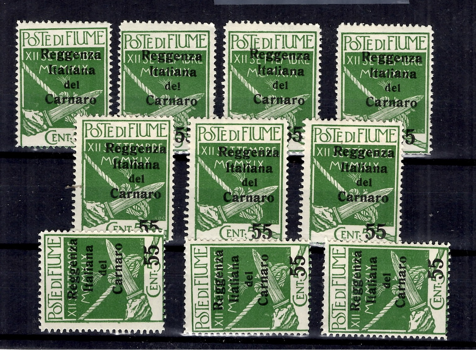 Fiume YT N° 126 X Dix Timbres Neufs ** MNH. TB. A Saisir! - Fiume