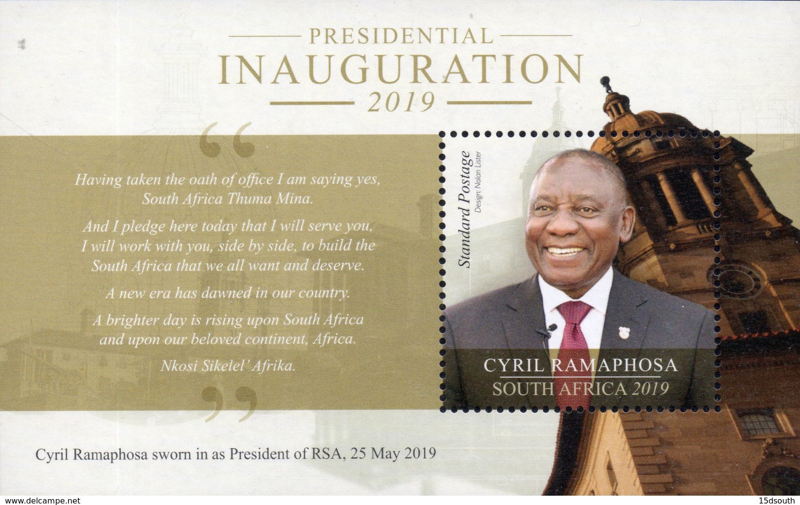 South Africa - 2019 President Ramaphosa MS (**) - Unused Stamps