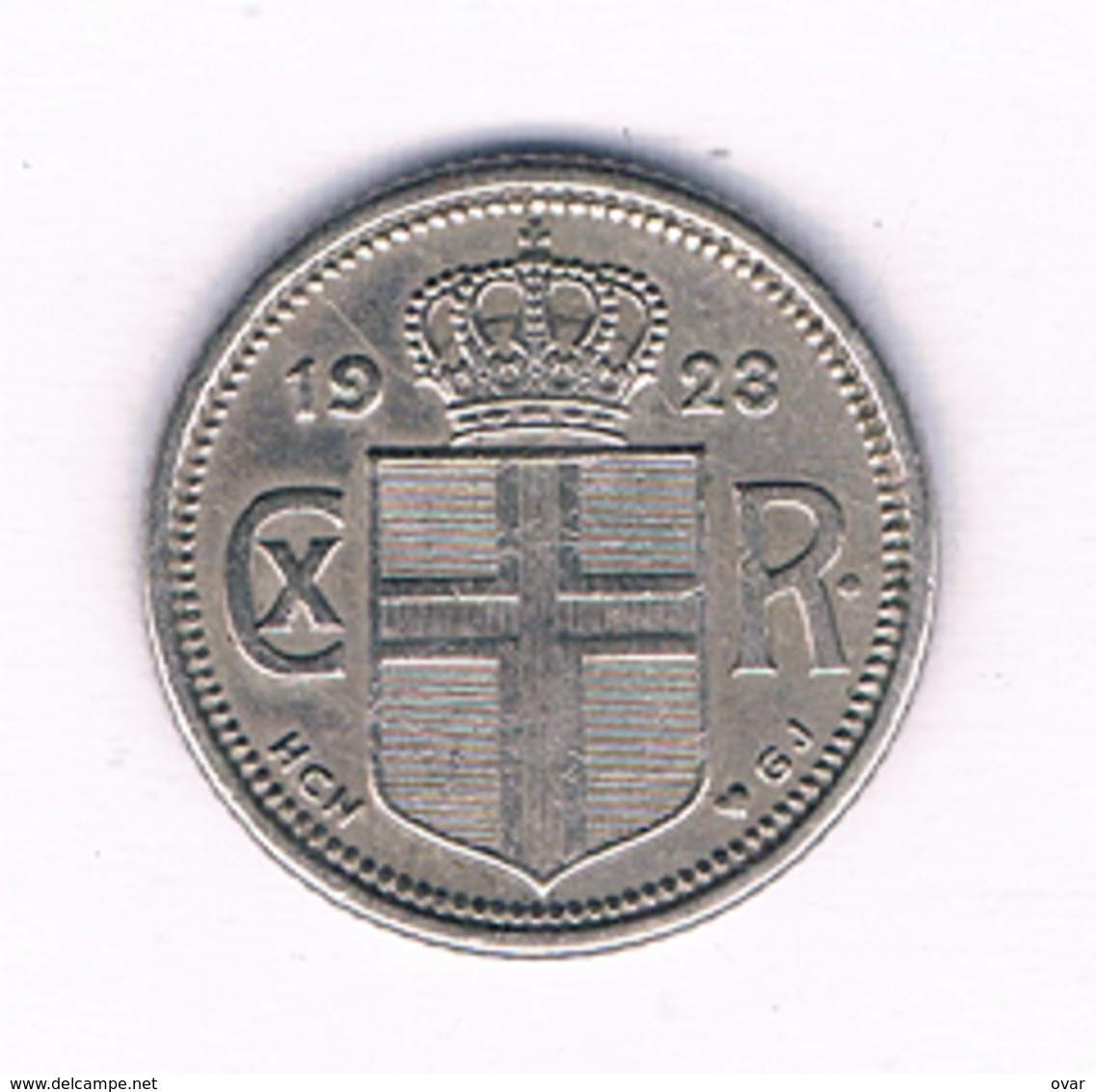 10 AURAR 1923 (mintage 302000ex) IJSLAND /1751/ - IJsland