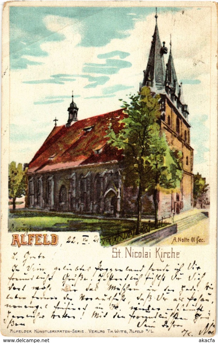 CPA AK Alfeld- St. Nicolai Kirche GERMANY (1004089) - Alfeld